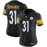 Women's Pittsburgh Steelers #31 Daijun Edwards 2024 Black Vapor Stitched Jersey