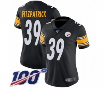 Women's Pittsburgh Steelers #39 Minkah Fitzpatrick Black Team Color Vapor Untouchable Limited Player 100th Season Football Jersey