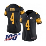 Women's Pittsburgh Steelers #4 Jordan Berry Limited Black Rush Vapor Untouchable 100th Season Football Jersey