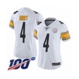 Women's Pittsburgh Steelers #4 Jordan Berry White Vapor Untouchable Limited Player 100th Season Football Jersey