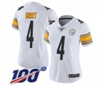 Women's Pittsburgh Steelers #4 Jordan Berry White Vapor Untouchable Limited Player 100th Season Football Jersey