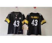 Women's Pittsburgh Steelers #43 Troy Polamalu F.U.S.E. Black Vapor Football Stitched Jersey