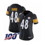 Women's Pittsburgh Steelers #48 Bud Dupree Black Team Color Vapor Untouchable Limited Player 100th Season Football Jersey