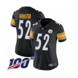 Women's Pittsburgh Steelers #52 Mike Webster Black Team Color Vapor Untouchable Limited Player 100th Season Football Jersey