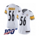 Women's Pittsburgh Steelers #56 Anthony Chickillo White Vapor Untouchable Limited Player 100th Season Football Jersey