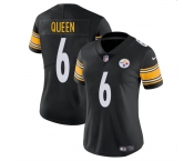 Women's Pittsburgh Steelers #6 Patrick Queen Black Vapor Football Stitched Jersey