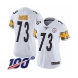 Women's Pittsburgh Steelers #73 Ramon Foster White Vapor Untouchable Limited Player 100th Season Football Jersey