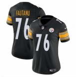 Women's Pittsburgh Steelers #76 Troy Fautanu 2024 Draft Black Vapor Football Stitched Jersey