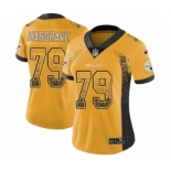 Women's Pittsburgh Steelers #79 Javon Hargrave Gold Rush Drift Fashion Football Jersey