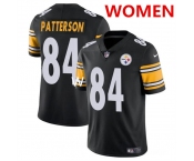 Women's Pittsburgh Steelers #84 Cordarrelle Patterson Black Vapor Football Stitched Jersey