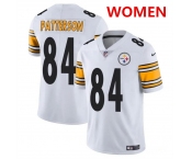 Women's Pittsburgh Steelers #84 Cordarrelle Patterson White Vapor Football Stitched Jersey