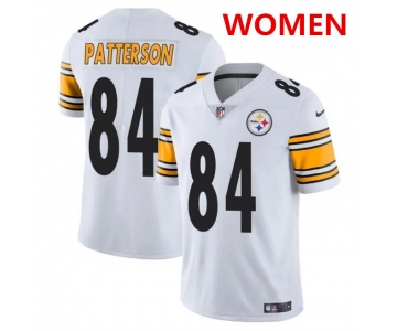 Women's Pittsburgh Steelers #84 Cordarrelle Patterson White Vapor Football Stitched Jersey