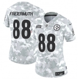 Women's Pittsburgh Steelers #88 Pat Freiermuth 2024 F.U.S.E Arctic Camo Salute To Service Limited Stitched Football Jersey