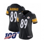 Women's Pittsburgh Steelers #89 Vance McDonald Black Team Color Vapor Untouchable Limited Player 100th Season Football Jersey