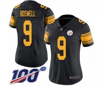 Women's Pittsburgh Steelers #9 Chris Boswell Limited Black Rush Vapor Untouchable 100th Season Football Jersey