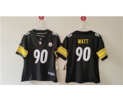 Women's Pittsburgh Steelers #90 T. J. Watt F.U.S.E. Black Vapor Football Stitched Jersey