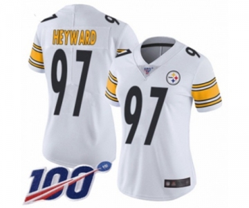 Women's Pittsburgh Steelers #97 Cameron Heyward White Vapor Untouchable Limited Player 100th Season Football Jersey