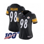 Women's Pittsburgh Steelers #98 Vince Williams Black Team Color Vapor Untouchable Limited Player 100th Season Football Jersey