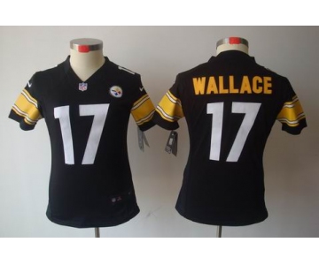 nike women nfl jerseys pittsburgh steelers #17 wallace black[nike limited]