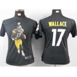 nike women nfl jerseys pittsburgh steelers #17 wallace black[portrait fashion]