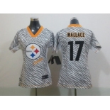 nike women nfl jerseys pittsburgh steelers #17 wallace [fem fan zebra]