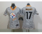 nike women nfl jerseys pittsburgh steelers #17 wallace [fem fan zebra]