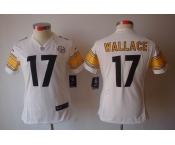 nike women nfl jerseys pittsburgh steelers #17 wallace white[nike limited]