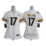 nike women nfl jerseys pittsburgh steelers #17 wallace white[nike]