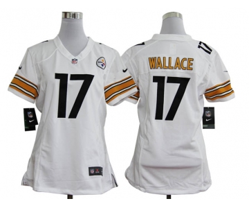 nike women nfl jerseys pittsburgh steelers #17 wallace white[nike]