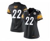 nike women nfl jerseys pittsburgh steelers #22 william gay black[nike]