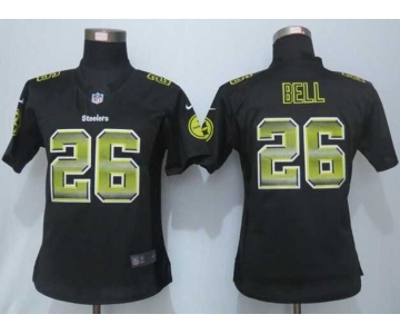 nike women nfl jerseys pittsburgh steelers #26 bell balck[Strobe Limited][bell]