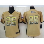 nike women nfl jerseys pittsburgh steelers #26 bell gold[Elite drift fashion][bell]