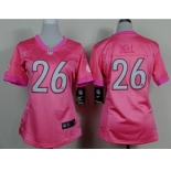 nike women nfl jerseys pittsburgh steelers #26 bell pink[nike loves][bell]