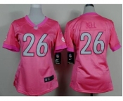 nike women nfl jerseys pittsburgh steelers #26 bell pink[nike loves][bell]