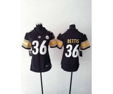 nike women nfl jerseys pittsburgh steelers #36 bettis black[nike]