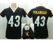 nike women nfl jerseys pittsburgh steelers #43 polamalu black[draft him ii top]