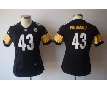 nike women nfl jerseys pittsburgh steelers #43 polamalu black[nike]