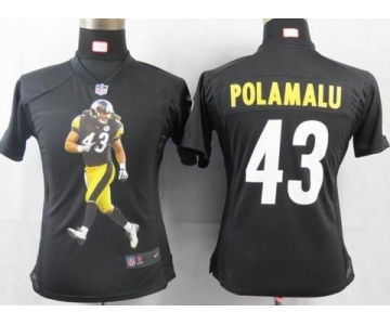 nike women nfl jerseys pittsburgh steelers #43 polamalu black[portrait fashion]