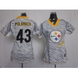 nike women nfl jerseys pittsburgh steelers #43 polamalu [fem fan zebra]