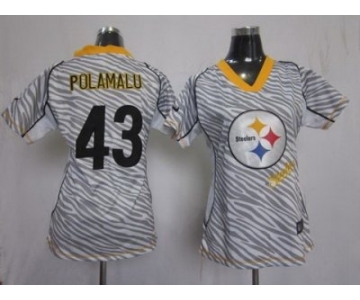 nike women nfl jerseys pittsburgh steelers #43 polamalu [fem fan zebra]