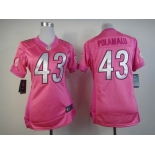 nike women nfl jerseys pittsburgh steelers #43 polamalu pink[nike love's]