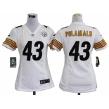 nike women nfl jerseys pittsburgh steelers #43 polamalu white[nike]