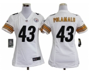 nike women nfl jerseys pittsburgh steelers #43 polamalu white[nike]