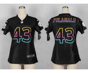 nike women nfl jerseys pittsburgh steelers #43 troy polamalu black[nike fashion]