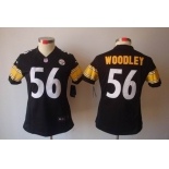 nike women nfl jerseys pittsburgh steelers #56 woodley black[nike limited]