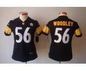 nike women nfl jerseys pittsburgh steelers #56 woodley black[nike limited]