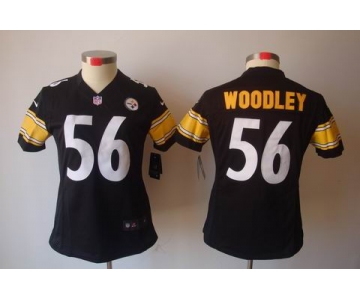 nike women nfl jerseys pittsburgh steelers #56 woodley black[nike limited]