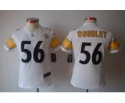 nike women nfl jerseys pittsburgh steelers #56 woodley white[nike limited]