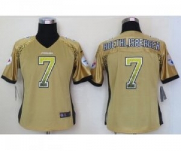 nike women nfl jerseys pittsburgh steelers #7 ben roethlisberger gold[Elite drift fashion]