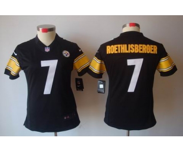 nike women nfl jerseys pittsburgh steelers #7 roethlisberger black[nike limited]